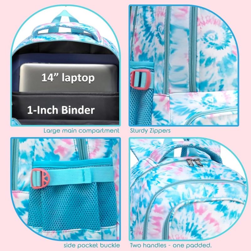 Kids’ Backpacks | Girls Backpack With Lunch Box For Kids Primary Elemenatry School Bag Set Middle School Bookbags Set For Teens Childs Back To School Gifts 2 Pcs Blue Backpacks Kids' Backpacks