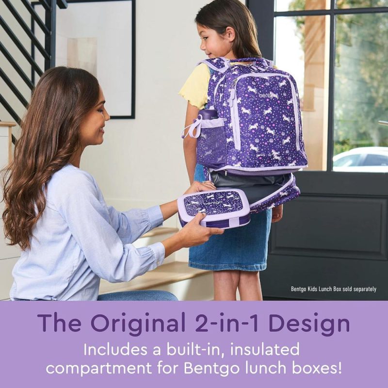 Kids’ Backpacks | Kids 2-In-1 Backpack & Insulated Lunch Bag – Durable 16" Backpack & Lunch Container In Unique Prints For School & Travel – Water Resistant, Padded & Large Compartments (Unicorn) Backpacks Kids' Backpacks