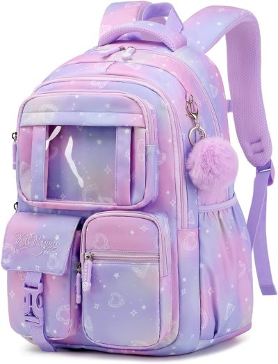 Kids’ Backpacks | Kids Backpack For Girls – School Bags For Middle School Students – Book Bag For Elementary Primary School – Kawaii Ita Backpack – Purple Backpacks Kids' Backpacks