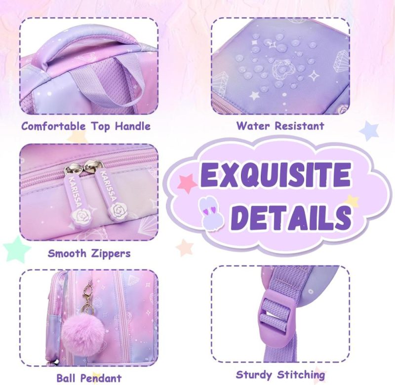 Kids’ Backpacks | Kids Backpack For Girls – School Bags For Middle School Students – Book Bag For Elementary Primary School – Kawaii Ita Backpack – Purple Backpacks Kids' Backpacks