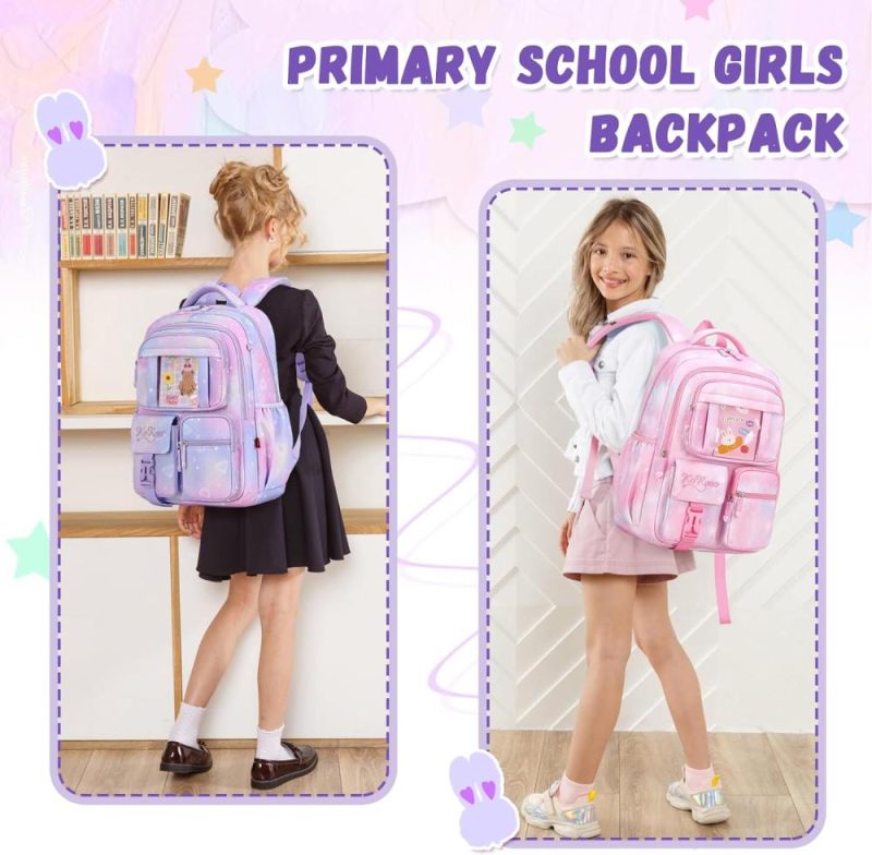 Kids’ Backpacks | Kids Backpack For Girls – School Bags For Middle School Students – Book Bag For Elementary Primary School – Kawaii Ita Backpack – Purple Backpacks Kids' Backpacks