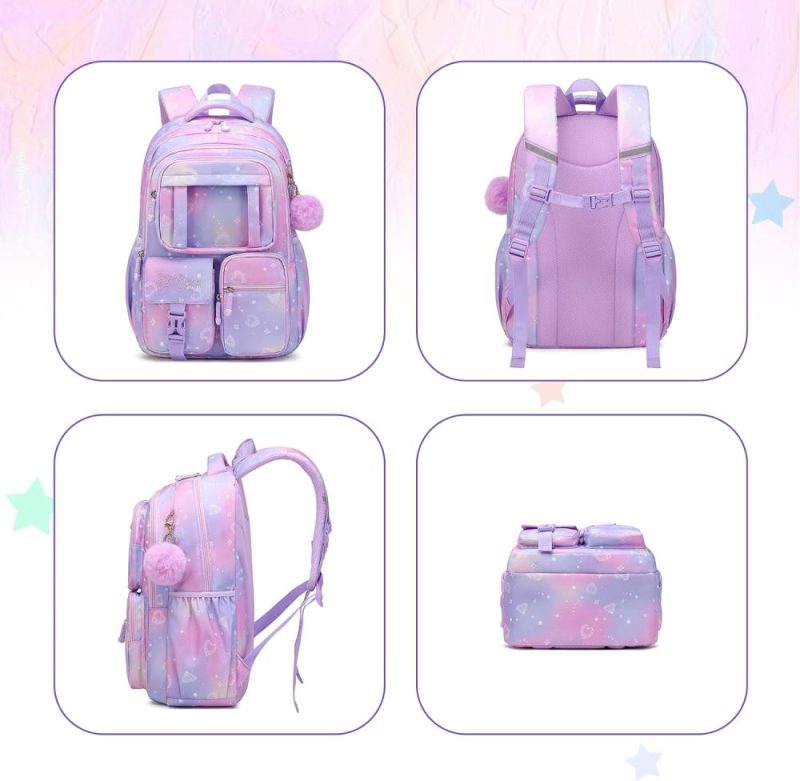 Kids’ Backpacks | Kids Backpack For Girls – School Bags For Middle School Students – Book Bag For Elementary Primary School – Kawaii Ita Backpack – Purple Backpacks Kids' Backpacks