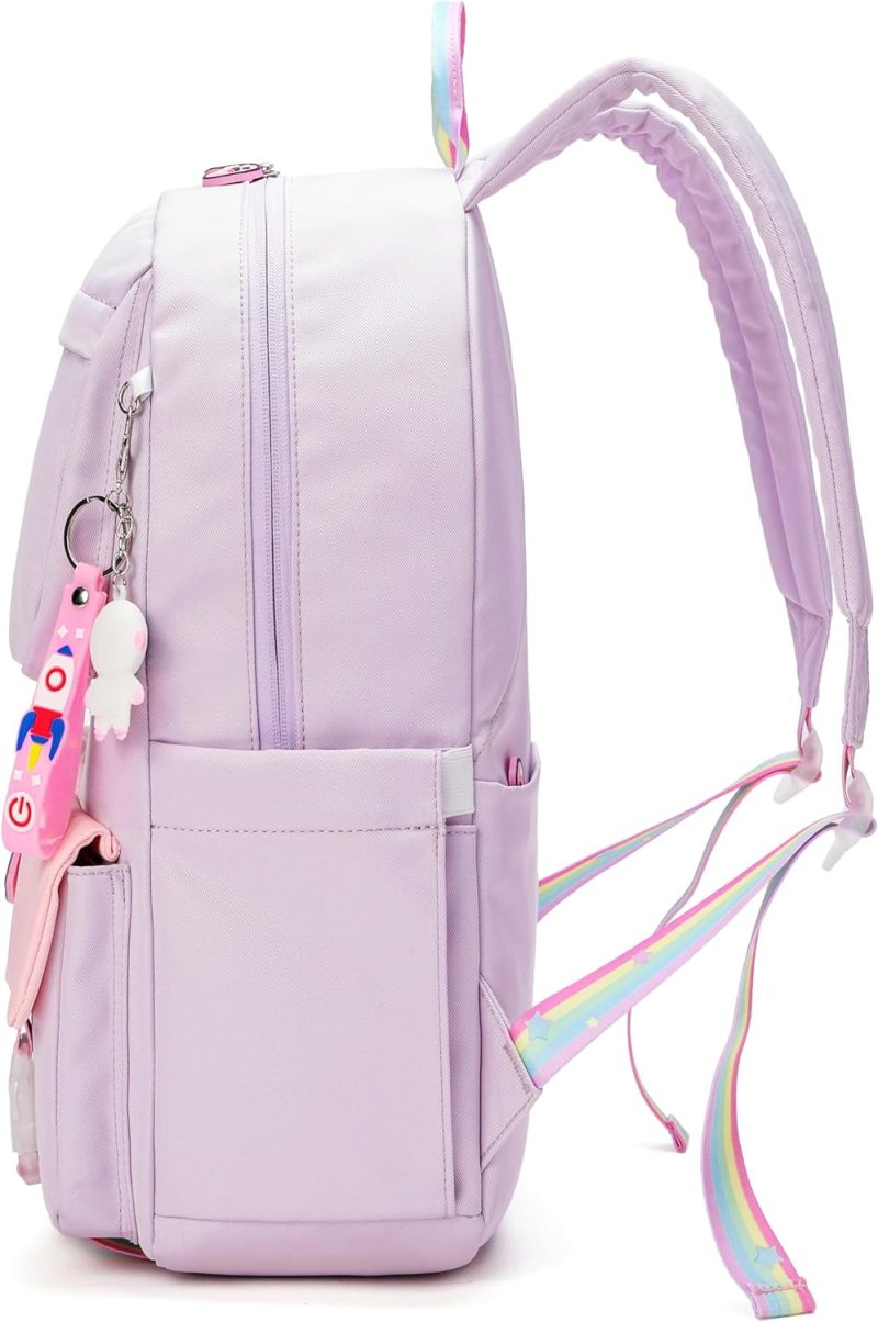 Kids’ Backpacks | Kids Backpacks For Girls Backpack School Bookbag For Teenage Cute Book Bag Send Pendant (Purple) Backpacks Kids' Backpacks