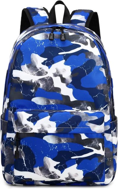 Kids’ Backpacks | Lmwzh Backpack For Boys Girls Elementary Waterproof Teen School Bags Kids Bookbag Lightweight Camo Blue Backpacks Blue