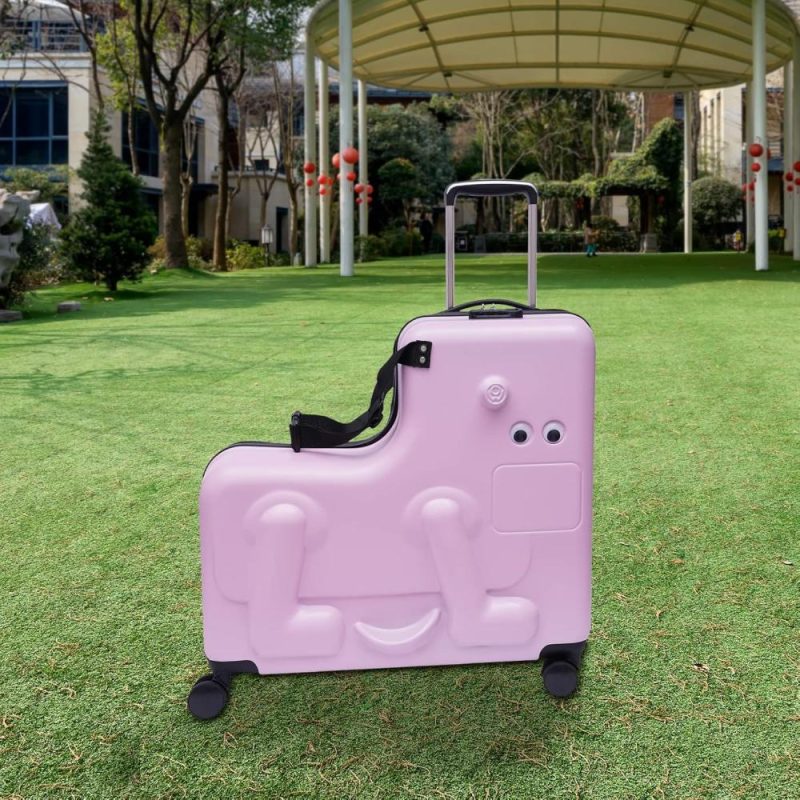 Kids’ Luggage | 24"Kids Luggage Portable Kids Suitcase Children’s Ride On Trolley Rolling Luggage With Wheels Carry Trolley Luggage With Password Lock Funny Kids Suitcases For Boys Girls Small Suitcase Abs+Pc Kids' Luggage Kids' Luggage