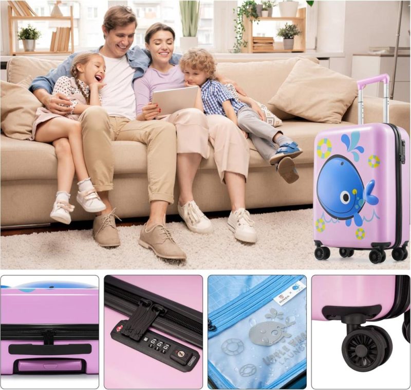 Kids’ Luggage | 3D Little Whale Cute Children’s Luggage Trolley Case 20-Inch Universal Wheel Travel Case For Boys And Girls Kids' Luggage Kids' Luggage