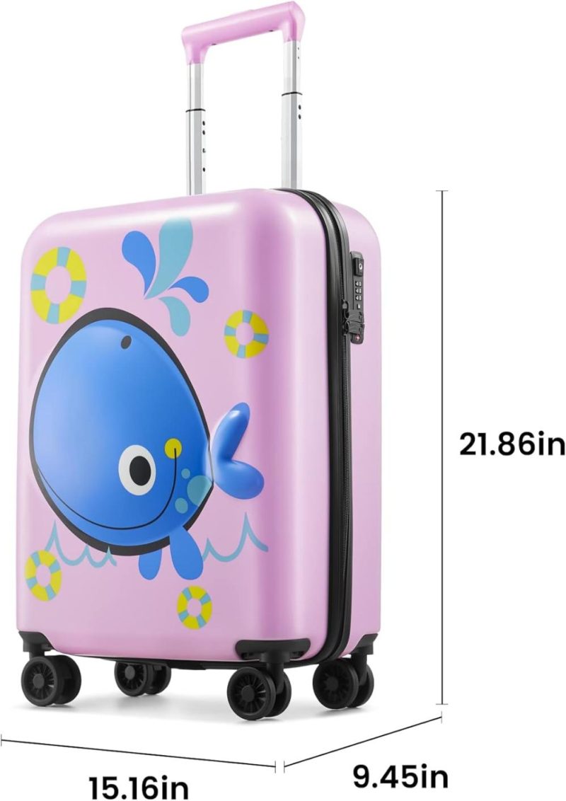 Kids’ Luggage | 3D Little Whale Cute Children’s Luggage Trolley Case 20-Inch Universal Wheel Travel Case For Boys And Girls Kids' Luggage Kids' Luggage