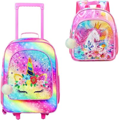 Kids’ Luggage | 4Pcs Unicorn Pink Kids' Luggage Kids' Luggage