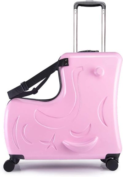 Kids’ Luggage | Ao Wei La Ow Kids Ride-On Suitcase Carry-On Tollder Luggage With Wheels Suitcase To Kids Aged 1-6 Years Old (Pink, 20 Inch) Kids' Luggage Kids' Luggage