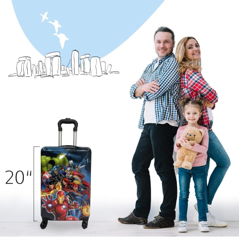 Kids’ Luggage | Avengers Luggage 20 Inches Hard-Sided Tween Spinner Carry-On Travel Trolley Rolling Suitcase For Kids Kids' Luggage Kids' Luggage