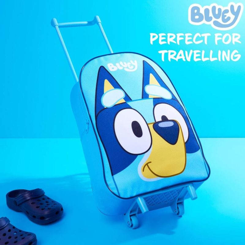 Kids’ Luggage | Bluey Children’S Luggage Suitcase – Foldable Trolley Bag 39 X 27Cm 2 Wheels Extendable Handle – Travel Bag With Wheels Kids' Luggage Kids' Luggage