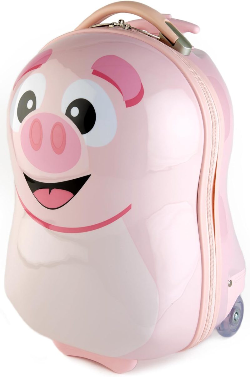 Kids’ Luggage | Brubaker Cute Piggy Suitcase Luggage For Kids Kids' Luggage Kids' Luggage