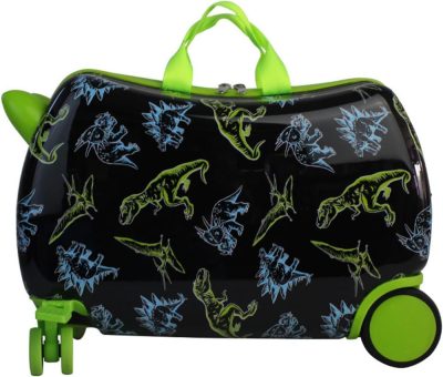 Kids’ Luggage | Cusalboy Kids Ride-On Suitcase Carry-On Luggage For Kids,Travel Suitcase Toddler Luggage With Wheels,Hard Luggage For Boy And Girl (Dinosaur) Kids' Luggage dinosaur