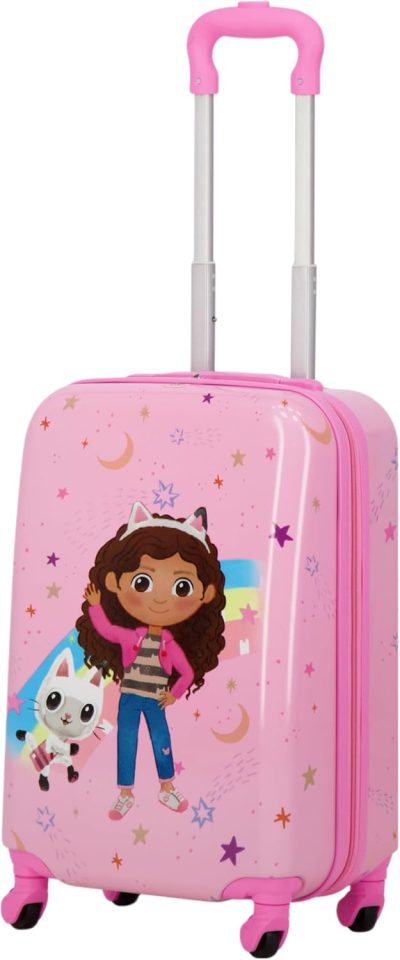 Kids’ Luggage | Dreamworks Gabby’s Dollhouse 21 Inch Kids Carry On Luggage, Hardshell Rolling Suitcase With Spinner Wheels, Pink Kids' Luggage Kids' Luggage