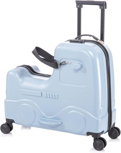 Kids’ Luggage | Fridtrip Kids Ride On Luggage With Safety Belt,Tollder Luggage With Spinner Wheels And Luggage Cover (Blue) Kids' Luggage Blue