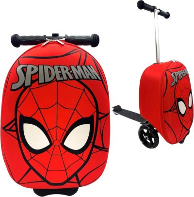 Kids’ Luggage | Kid’S Licensed 18" Ride-On Suitcase Scooter – Lightweight Carry-On Luggage Scooter With Led Light Up Wheels Kids' Luggage Kids' Luggage