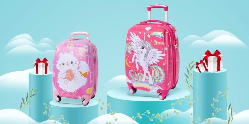 Kids’ Luggage | Kids Carry On Luggage Children Rolling Suitcase With 4 Wheels Hardshell Case For Toddler Baby Travel (Unicorn) Kids' Luggage Kids' Luggage