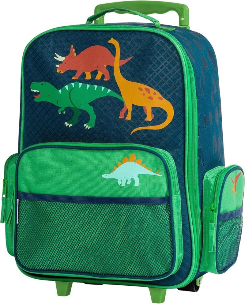 Kids’ Luggage | Kids’ Classic Rolling Luggage, Green Dino, One Size Kids' Luggage Kids' Luggage