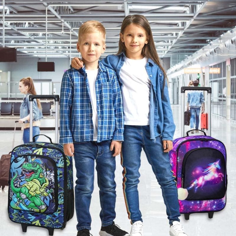 Kids’ Luggage | Kids Luggage For Girls And Boys, Dinosuar Unicorn Suitcase Rolling With Wheels，Travel Carry On For Children Toddler Elementary Kids' Luggage Kids' Luggage