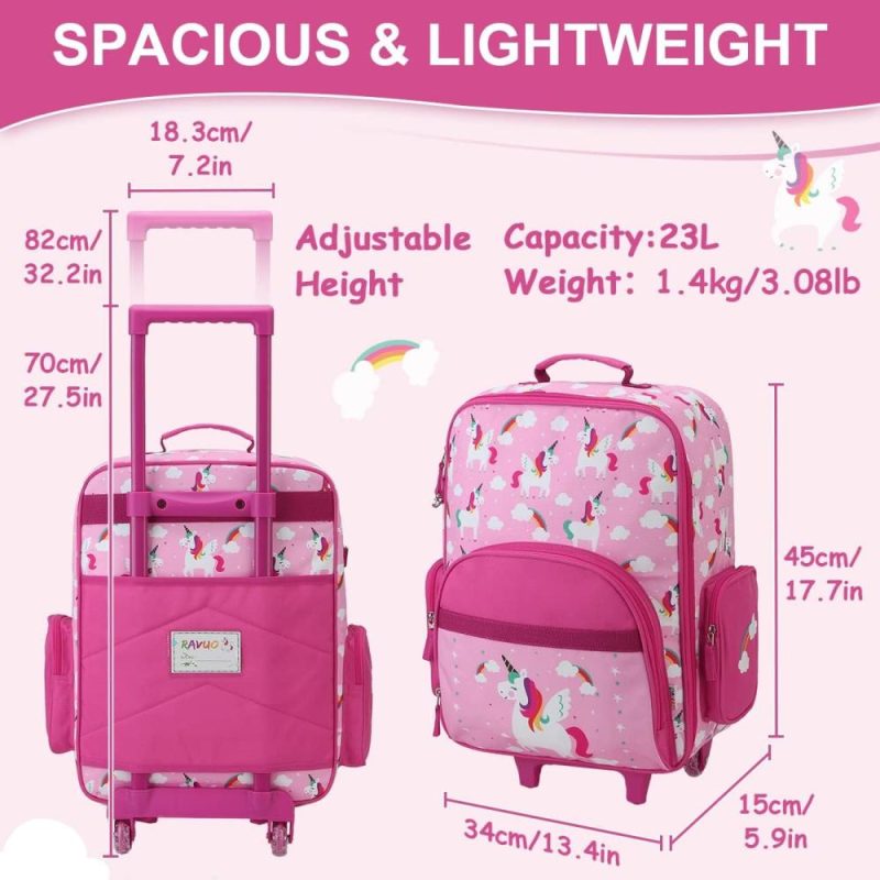 Kids’ Luggage | Kids Luggage With Wheels For Boys Girls, Cute Travel Carry On Suitcase For Children Toddlers Classic Rolling Luggage With Large Front Pocket For School And Overnight Kids' Luggage Kids' Luggage