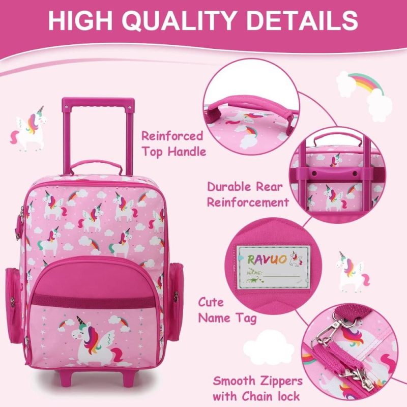 Kids’ Luggage | Kids Luggage With Wheels For Boys Girls, Cute Travel Carry On Suitcase For Children Toddlers Classic Rolling Luggage With Large Front Pocket For School And Overnight Kids' Luggage Kids' Luggage