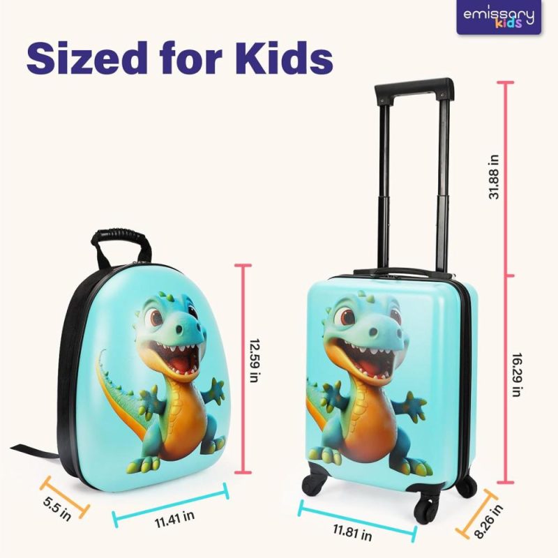 Kids’ Luggage | Kids Luggage With Wheels For Boys Girls, Kids Suitcases With Wheels For Boys Girls, Dinosaur Kids Luggage Set, Kids Carry On Luggage With Wheels, Toddler Rolling Suitcase For Boys Girls Kids' Luggage dinosaur