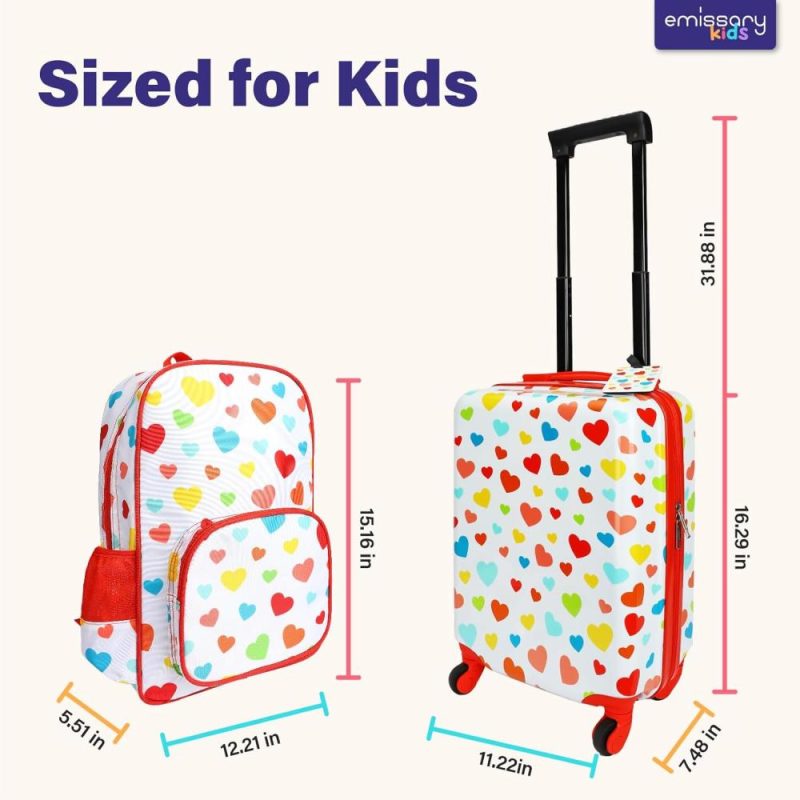 Kids’ Luggage | Kids Luggage With Wheels For Girls, 3 Piece Luggage Set, Childrens Luggage For Girls With Wheels, Kids Suitcases With Wheels For Girls, Toddler Suitcase For Girls, Travel Luggage For Kids Kids' Luggage Kids' Luggage