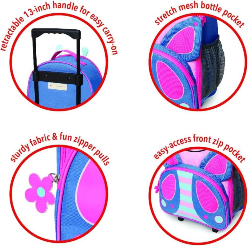 Kids’ Luggage | Kids Luggage With Wheels, Zoo, Butterfly Kids' Luggage Butterfly