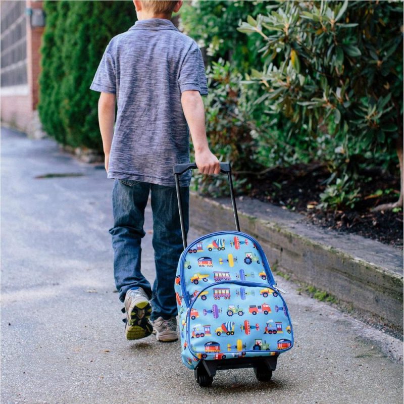 Kids’ Luggage | Kids Rolling Luggage For Boys And Girls, Carry On Luggage Size Is Perfect For School And Overnight Travel, Measures 16 X 12 X 6 Inches (Trains, Planes, And Trucks) Kids' Luggage Kids' Luggage