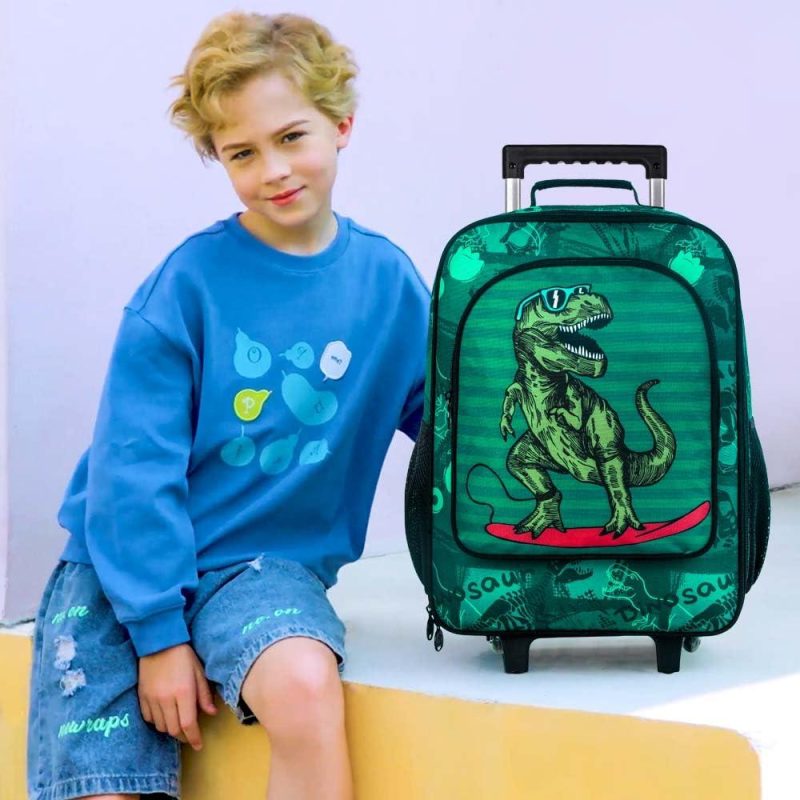 Kids’ Luggage | Kids Suitcase For Boys, Cute Dinosaur Rolling Luggage Wheels For Children Toddler Kids' Luggage Kids' Luggage