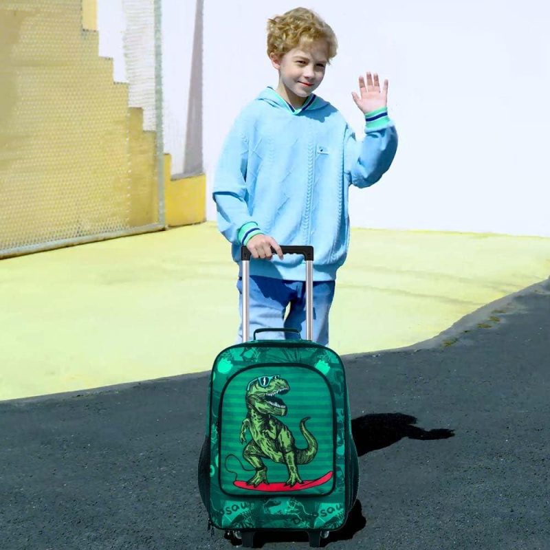 Kids’ Luggage | Kids Suitcase For Boys, Cute Dinosaur Rolling Luggage Wheels For Children Toddler Kids' Luggage Kids' Luggage