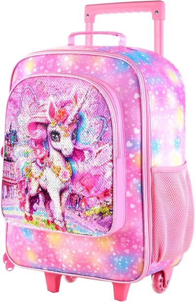 Kids’ Luggage | Kids Suitcase For Girls, Carry On Luggage With Wheels, Unicorn Suitcases For Kid Toddler Children(Pink) Kids' Luggage Kids' Luggage