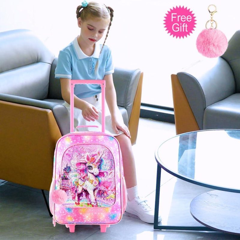 Kids’ Luggage | Kids Suitcase For Girls, Carry On Luggage With Wheels, Unicorn Suitcases For Kid Toddler Children(Pink) Kids' Luggage Kids' Luggage