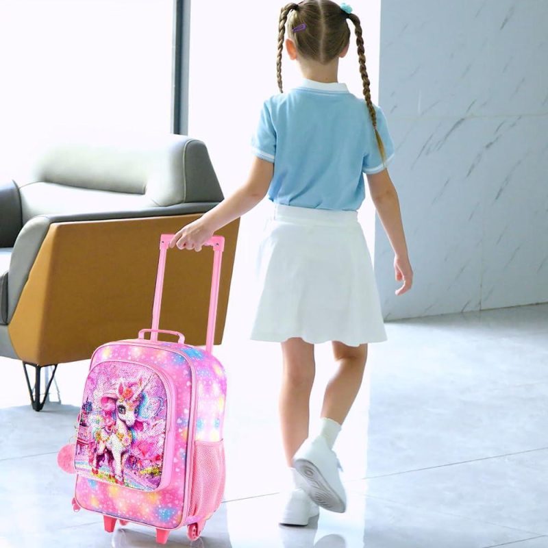 Kids’ Luggage | Kids Suitcase For Girls, Carry On Luggage With Wheels, Unicorn Suitcases For Kid Toddler Children(Pink) Kids' Luggage Kids' Luggage