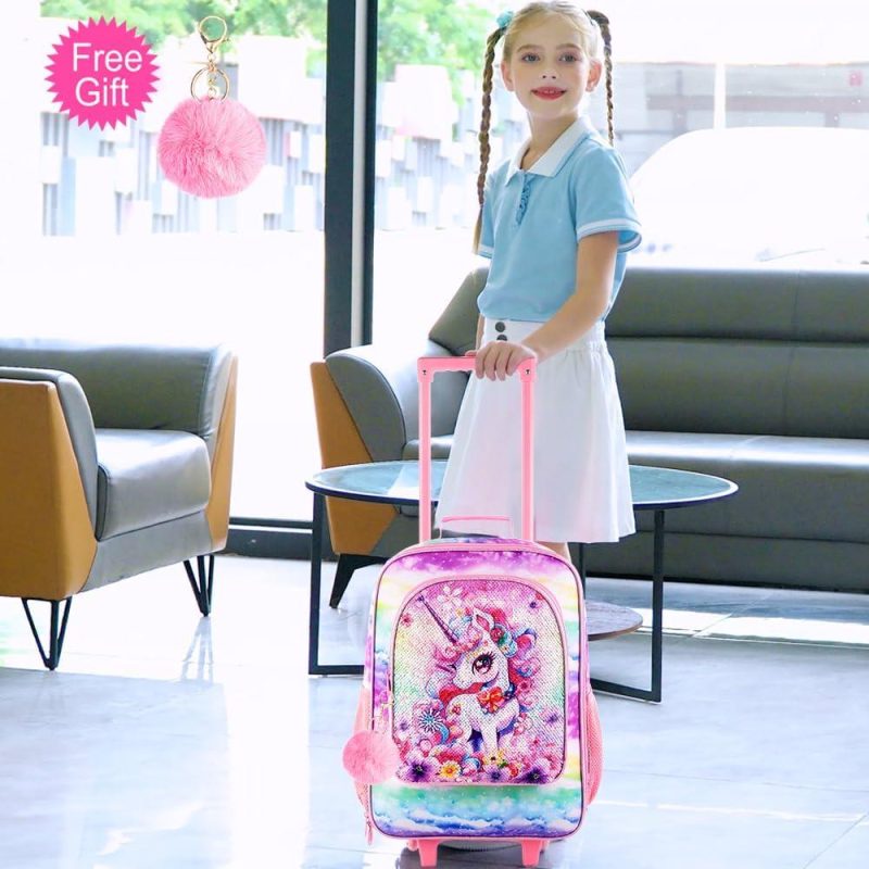 Kids’ Luggage | Kids Suitcases For Girls, Carry On Luggage With Wheels, Unicorn Suitcase For Kid Toddler Children(Pink) Kids' Luggage Kids' Luggage