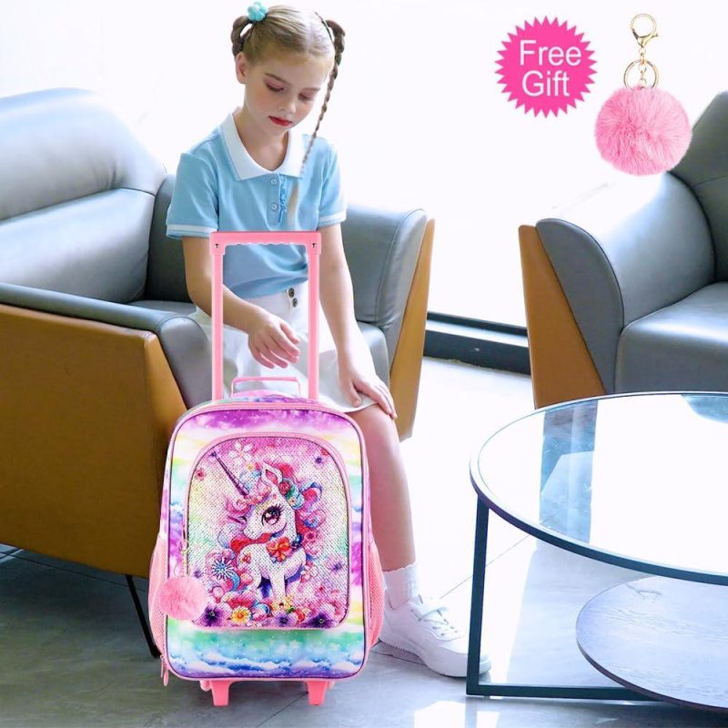 Kids’ Luggage | Kids Suitcases For Girls, Carry On Luggage With Wheels, Unicorn Suitcase For Kid Toddler Children(Pink) Kids' Luggage Kids' Luggage