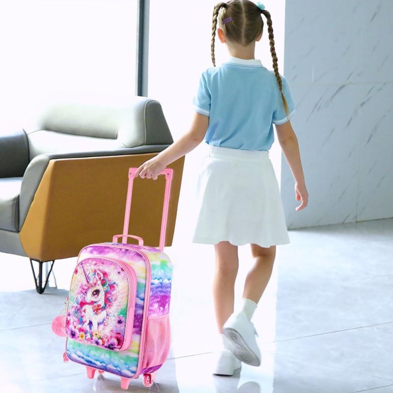 Kids’ Luggage | Kids Suitcases For Girls, Carry On Luggage With Wheels, Unicorn Suitcase For Kid Toddler Children(Pink) Kids' Luggage Kids' Luggage