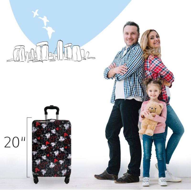 Kids’ Luggage | Mickey Mouse Luggage, Kid Suitcases For Toddlers, 20 Inch Hard-Sided Tween Spinner Luggage For Boy, Kids Carry-On Luggage With Wheels Kids' Luggage Kids' Luggage