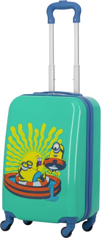 Kids’ Luggage | Minions 21 Inch Kids Carry On Luggage, Hardshell Rolling Suitcase With Spinner Wheels, Teal Kids' Luggage Kids' Luggage