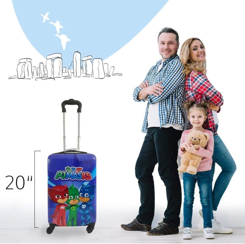 Kids’ Luggage | Pj Mask Suitcase For Kids, Kids Luggage For Toddlers, 20 Inch Hard-Sided Tween Spinner Suitcase, Pj Masks Kids Carry-On Luggage With Wheels Kids' Luggage Kids' Luggage