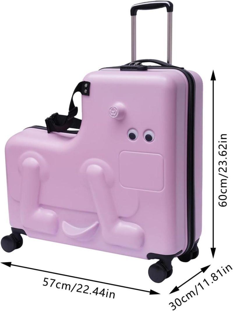 Kids’ Luggage | Porkke 24 Inch Boys Girls Travel Suitcase,Kid Ride On Travel Suitcase,Portable Children Luggage,Suitcase To Kids Aged 4-12 Years Old For Journey Kids' Luggage Kids' Luggage