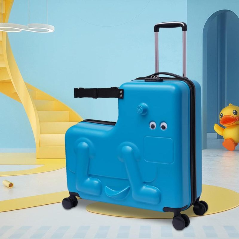 Kids’ Luggage | Porkke 24 Inch Kid Ride On Travel Suitcase,Boys Girls Travel Suitcase,Portable Children Luggage,Suitcase To Kids Aged 4-12 Years Old For Journey Kids' Luggage Kids' Luggage