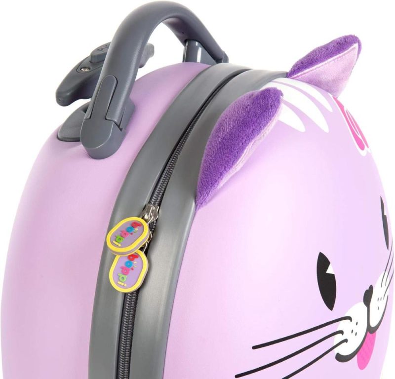 Kids’ Luggage | Tiny Trekker Kids Luggage Travel Suitcase Carry On Cabin Bag Holiday Pull Along Trolley Lighweight Wheeled Holdall 17 Litre Hand Case American Airlines Underseat Compliant – Cat Kids' Luggage Kids' Luggage