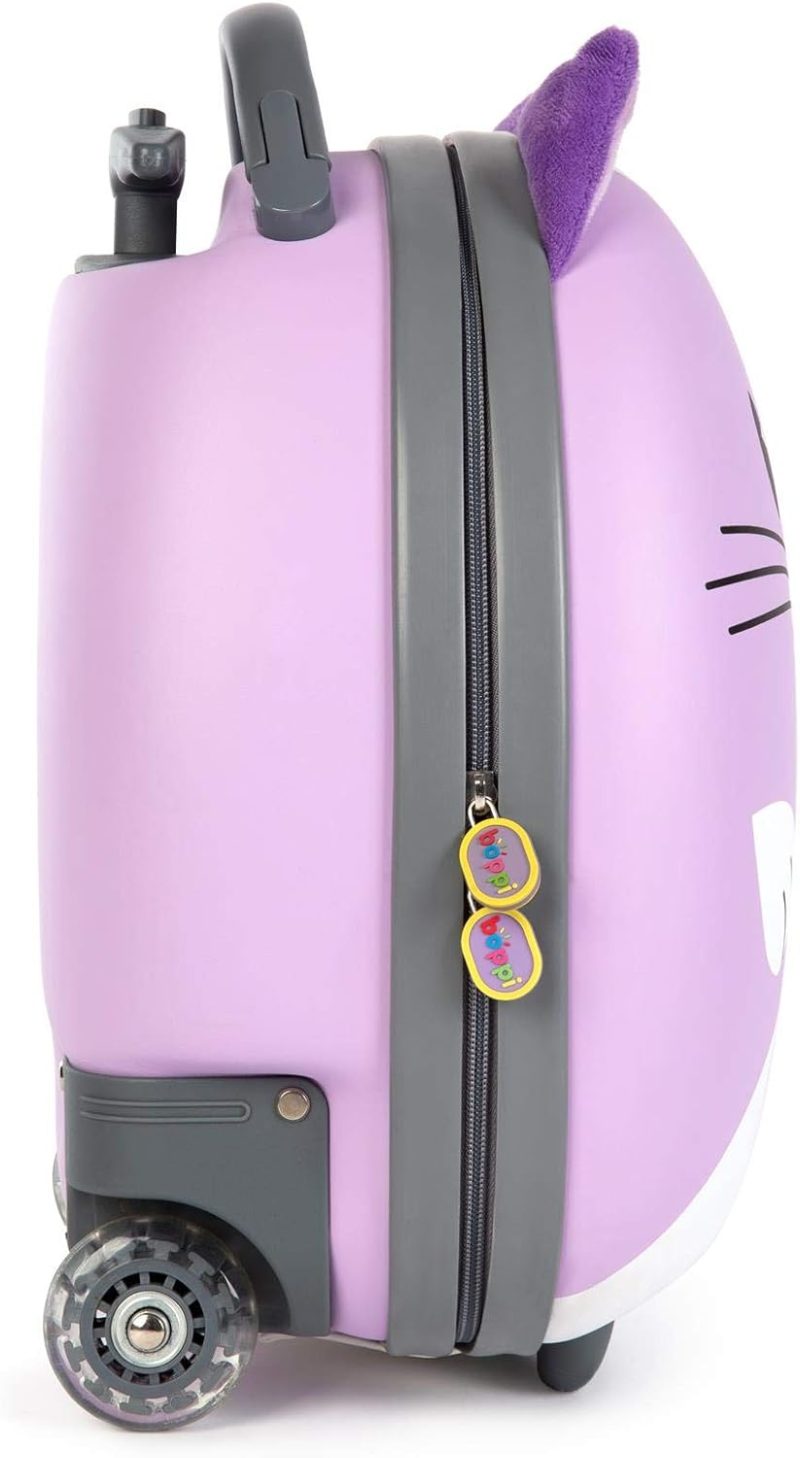 Kids’ Luggage | Tiny Trekker Kids Luggage Travel Suitcase Carry On Cabin Bag Holiday Pull Along Trolley Lighweight Wheeled Holdall 17 Litre Hand Case American Airlines Underseat Compliant – Cat Kids' Luggage Kids' Luggage