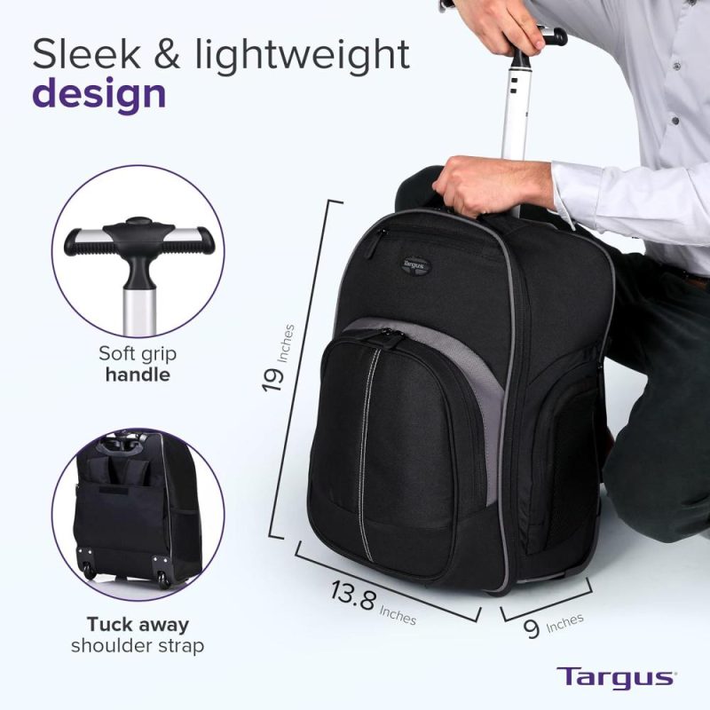 Laptop Backpacks | 16 Inch Compact Rolling Backpack, Black – Wheeled Travel Bag, Fits Laptops Up To 16" And Macbook Pros Up To 17" (Tsb750Us) Backpacks Laptop Backpacks