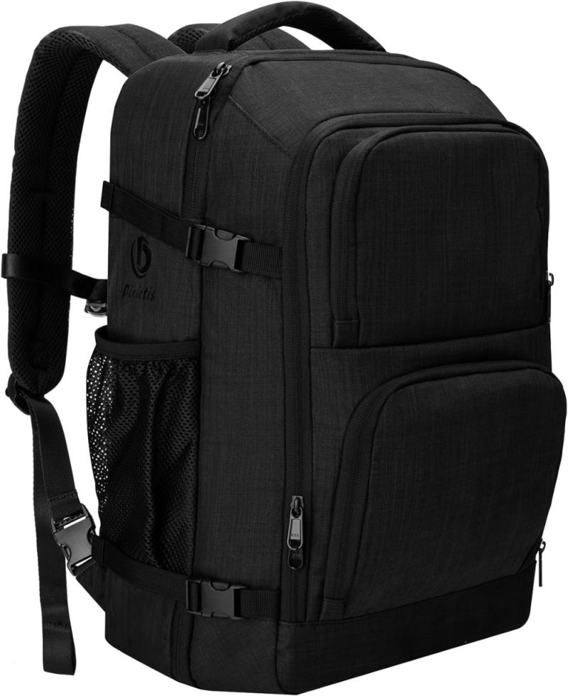 Laptop Backpacks | 40L Travel Backpack Carry On Flight Approved, Backpack Suitcase For Travel, Personal Item Travel Bag Fits 17 Inch Laptop- Black Backpacks Black