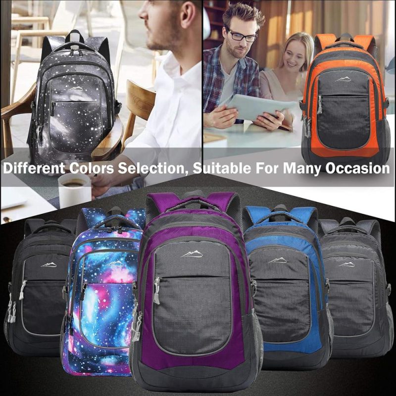 Laptop Backpacks | Backpack Bookbag For College Sturdy Travel Business Hiking Fit Laptop Up To 15.6 Inch Multi Compartment Gifts For Men Women Night Light Reflective (Purple A) Backpacks Laptop Backpacks