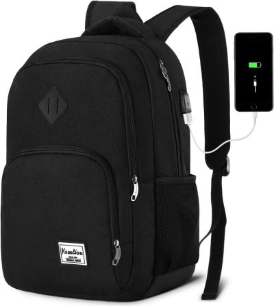 Laptop Backpacks | Backpack For Men And Women,School Backpack For Teenager,15.6 Inch Laptop Bookbag With Usb Charging Port For Business Work College Travel Trip Backpacks Black