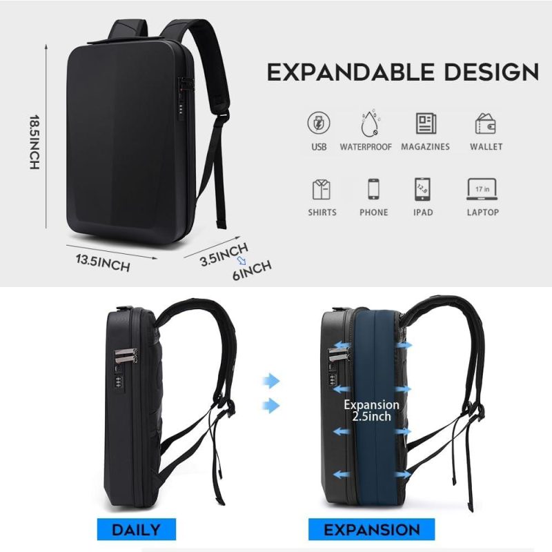 Laptop Backpacks | Bange Laptop Anti-Theft Backpack Hard Shell Expandable Commute Backpack Can Hold 15.6 Inch Laptop For Men And Women Backpacks Laptop Backpacks