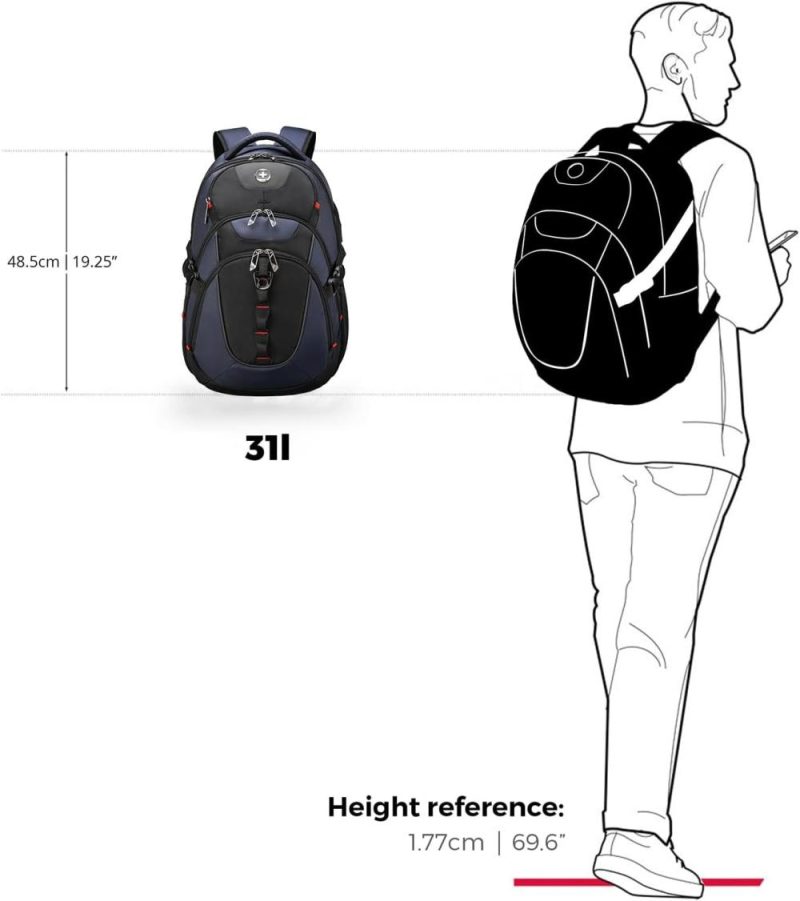 Laptop Backpacks | Design Business Laptop Backpack With Smart Usb Charging Port Travel Backpack Fits 15.6 Inches Laptops (Vector Sd803-12) Backpacks Black - Blue